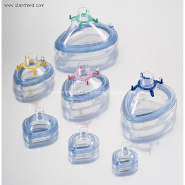 Masque facial clair d&#39;anesthésie médicale de PVC de bon prix